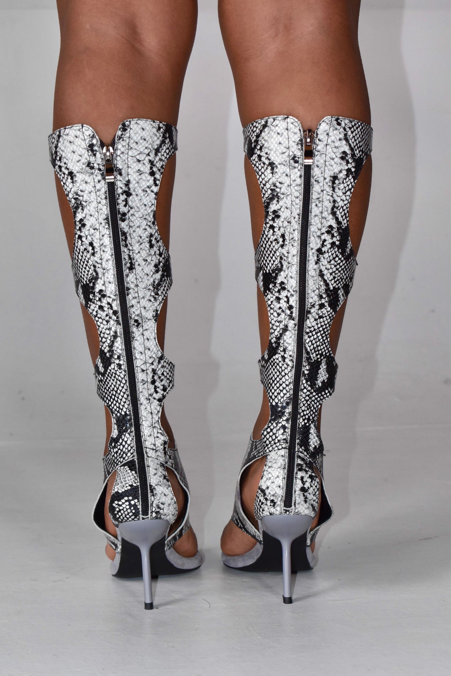 CLEOPATRA SNAKESKIN IOANNES THONG BOOTS