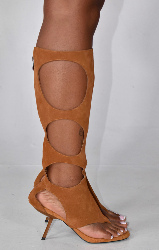 IOANNES SUEDE THONG BOOTS -ROAN BROWN