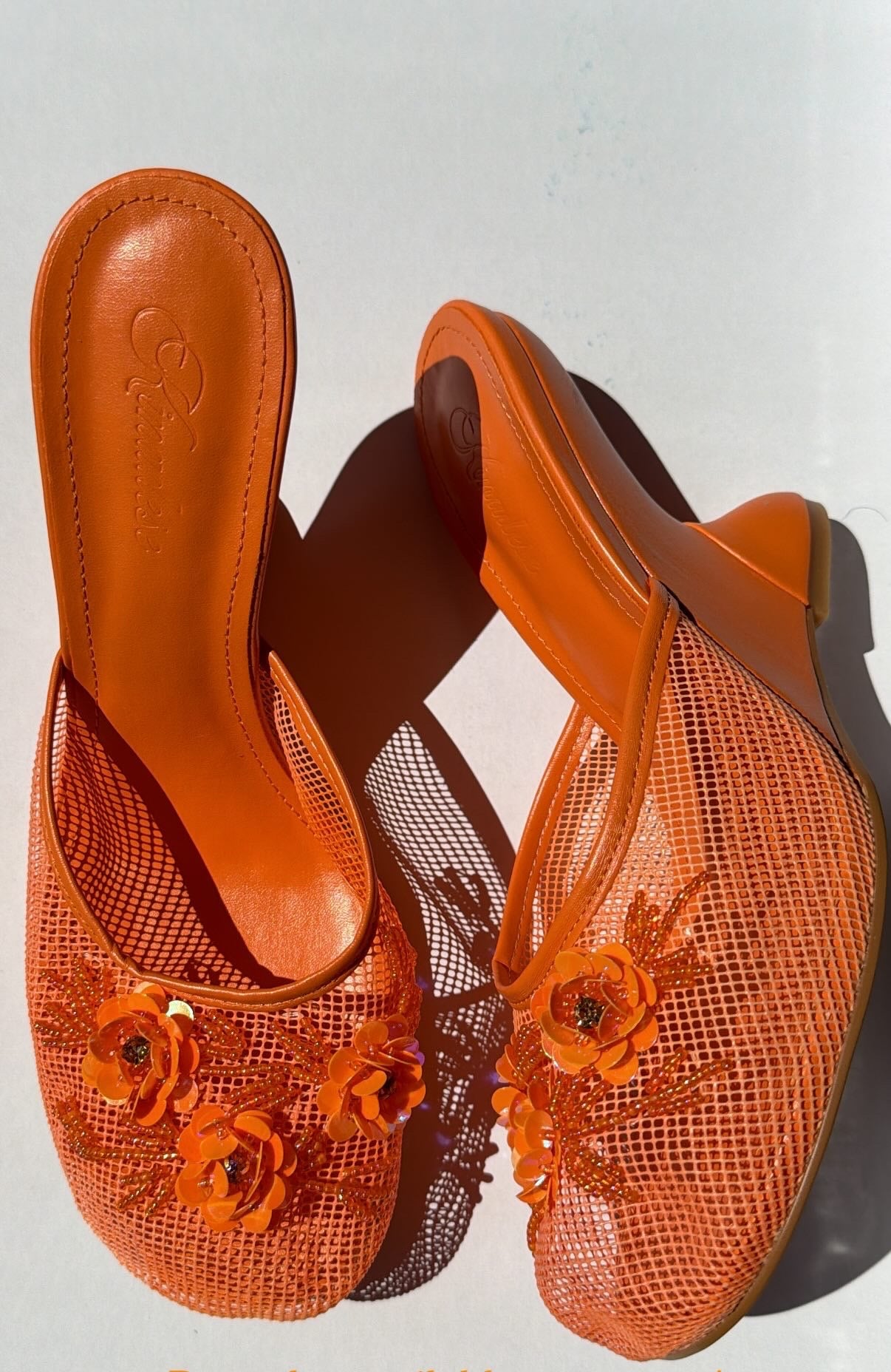 Sunburst Chinese Slipper Heels