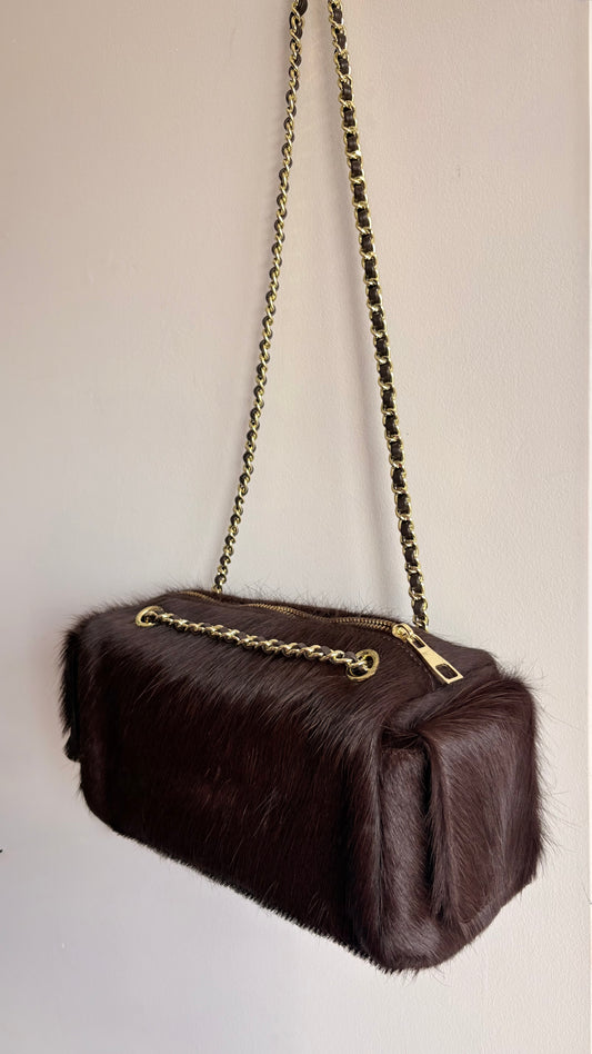 MaryGo Cowhide Bag - Stallion Brown