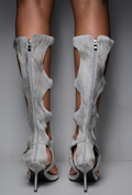 IOANNES COWHIDE THONG BOOTS - WOLF GREY