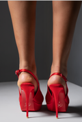 Zahia Slingback Heels-Hot Chili