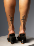 Onyx Chinese Slipper Heels